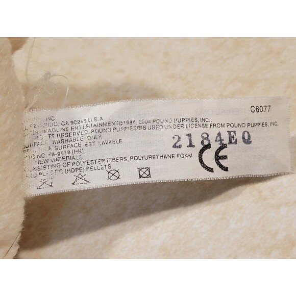 MATTEL Pound Puppy Cocker Spaniel 6" Plush Stuffed Animal Bean 2004 Blue Collar - Picture 8 of 9